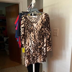 Susan Graver 3/4 Sleeve Knit Tunic Top